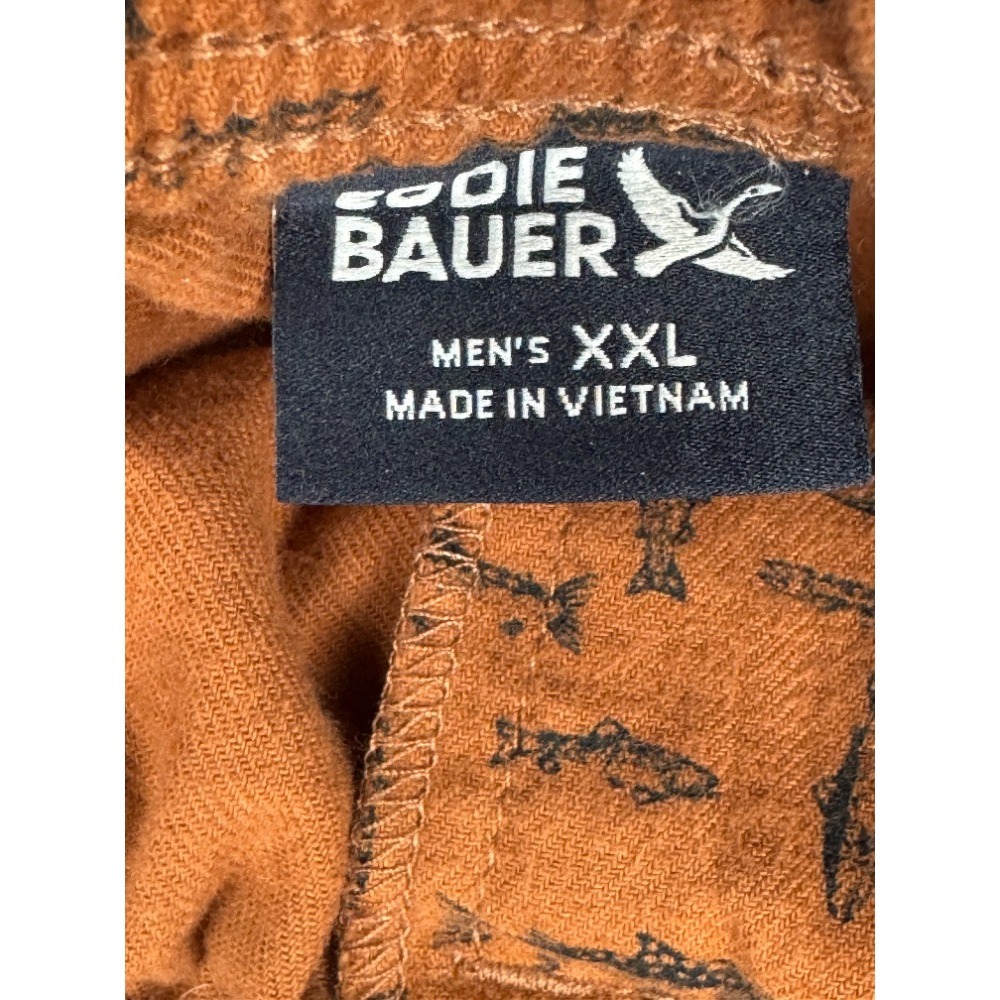 Eddie Bauer Lounge Pants Orange Fish Trout All Over Print Cotton Blend XXL - Picture 6 of 7